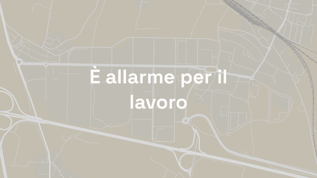 È allarme per il lavoro